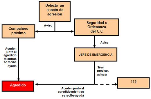 Esquema actuación agresión