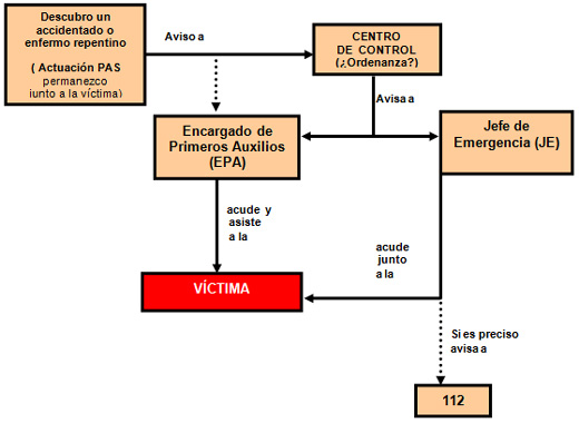 Esquema actuación accidente o enfermedad grave repentina